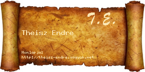 Theisz Endre névjegykártya